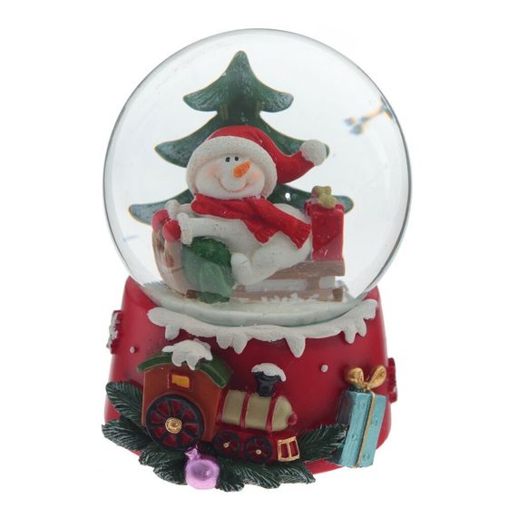 Фигурка декор в стекл шаре &quot;Дед Мороз/Снеговик&quot;, D 6 см, L6 W7 H8,5 см, 2в.