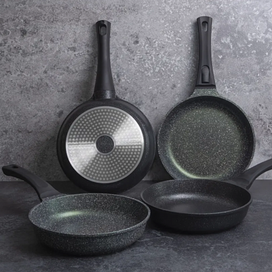 Сковорода МЕГАПОЛИС серебро 20см индукция