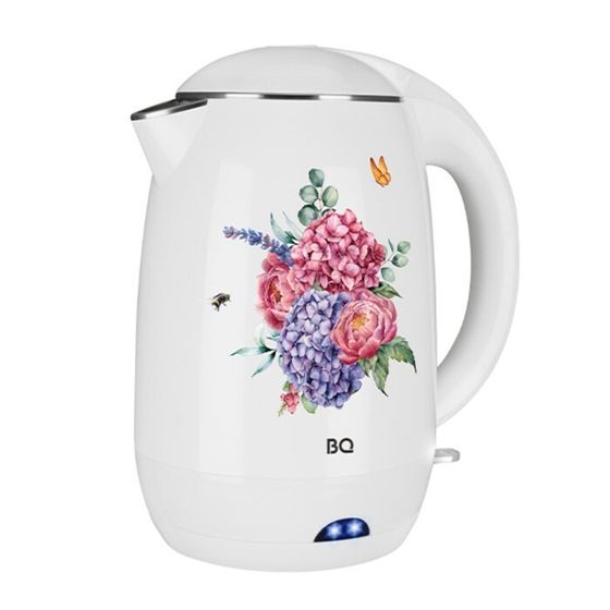 Чайник электрический BQ KT1702P, 1.8 л, 2200 Вт, &quot;цветы&quot;