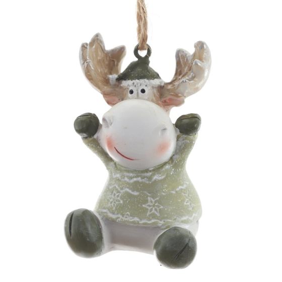 Фигурка декоративная подвесная &quot;Олень&quot;,   L4 W4 H5 см, 2в.