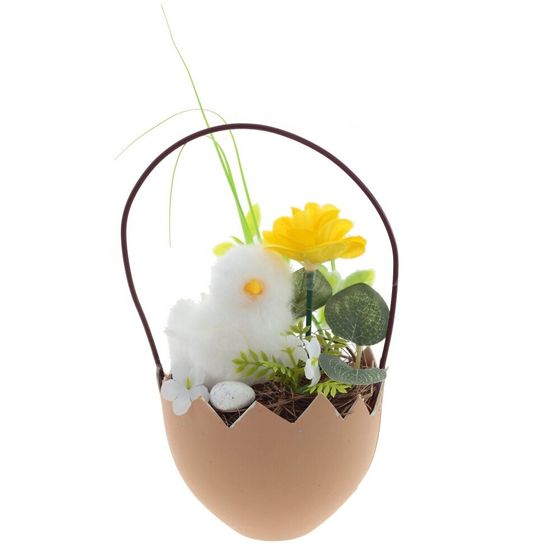 Изделие декоративное &quot;Корзина пасхальная&quot;, L10 W7,5 H16 см, 3в.