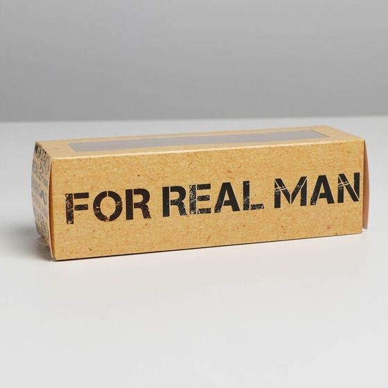 !Коробка для макарун 5 штук For real man, 18 х 5.5 х 5.5 см