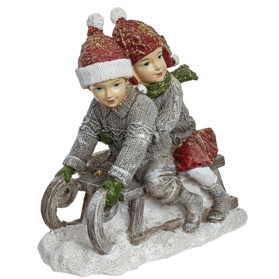 Фигурка декоративная &quot;Девочка/Мальчик&quot;, L13,5 W7,5 H14,5 см