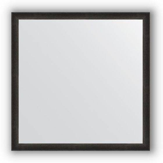 Зеркало в багетной раме - чёрный дуб 37 мм, 70 х 70 см, Evoform