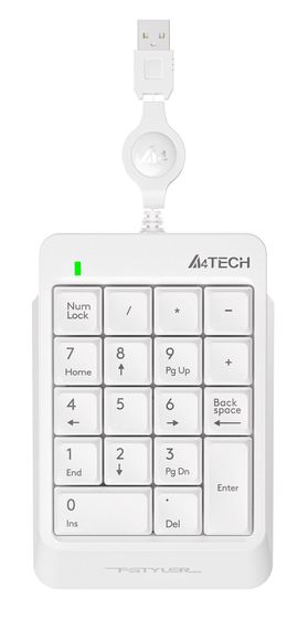 Числовой блок A4Tech Fstyler FK13 проводной белый (FK13 USB ( WHITE ))