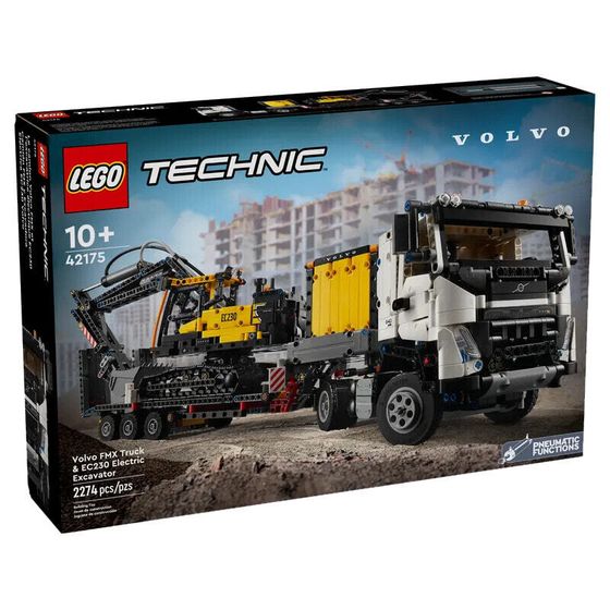 Грузовик LEGO Volvo FMX и электрический экскаватор EC230