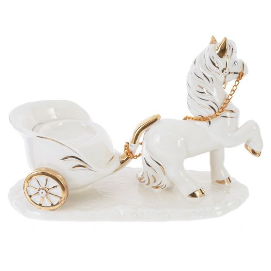 Фигурка декоративная &quot;Лошадка&quot; с подсвечником, D свечи 3,5 см, L16,5 W7 H12 см