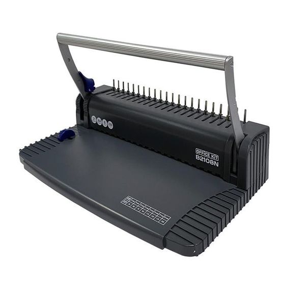 Переплетчик Office Kit B2108N A4/перф.8л.сшив/макс.200л./пластик.пруж. (6-22мм)