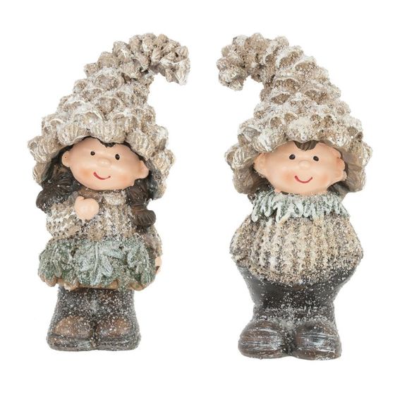 Фигурка декоративная &quot;Мальчик/ Девочка&quot;, L6 W5,5 H14 см, 2в.