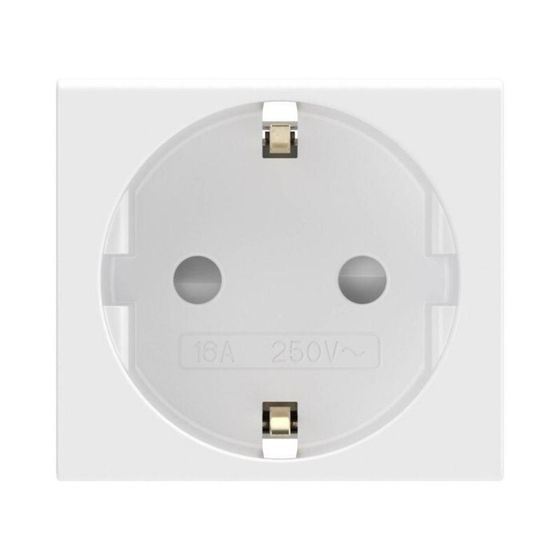 Розетка DKC 45005 Viva 1 розетка, 16А, IP20, 2P+E, с заземлением, цвет белый