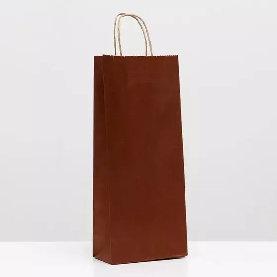 !Пакет под бутылку «Бордо», 14 х 8 х 32 см