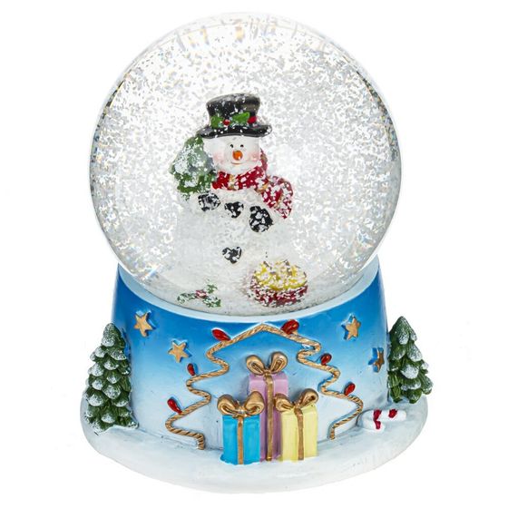 Фигурка декор в стекл шаре &quot;Дед Мороз/Снеговик&quot;, D 7 см, L8,5 W8 H9 см, 2в.