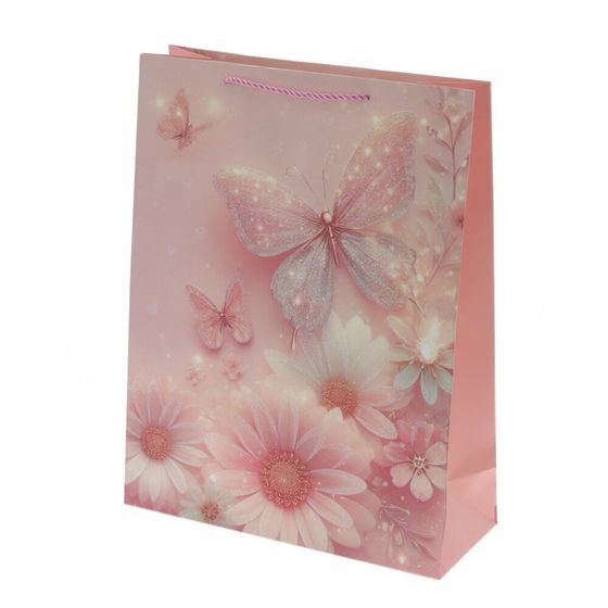 Пакет подарочный (бумага 210г/м2, блок микс 12шт), L31 W12 H40 см, 4в.