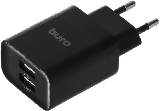 Сетевое З/У Buro BUWE1 2xUSB 10.5Вт 5В 2.1A черный (BUWE10S200BK)