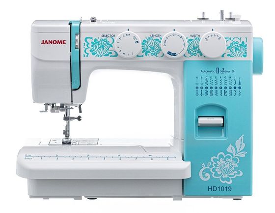 Швейная машина Janome HD 1019 белый/голубой