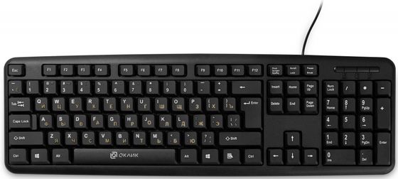 Клавиатура Oklick 130M проводная черный