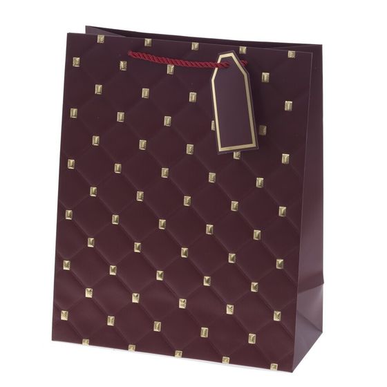 Пакет подарочный (бумага 210г/м2, блок 12шт), L26 W12 H32 см, 8в.