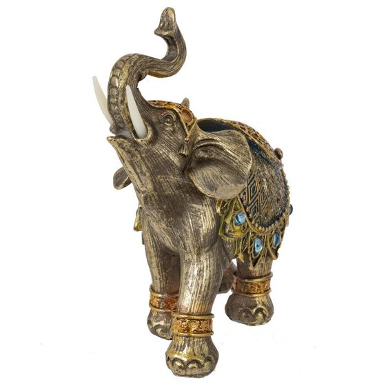 Фигурка декоративная "Слон", L11 W5,5 H13 см, 1 штука, дизайн микс