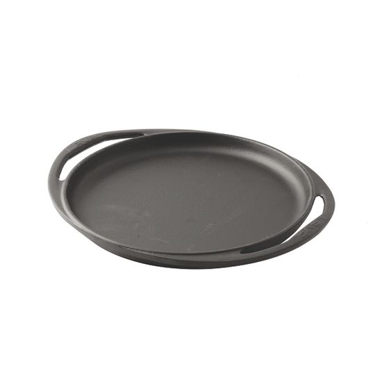 Frying / grill pan round integral metal handles. color:black. diameter(ø)28cm.