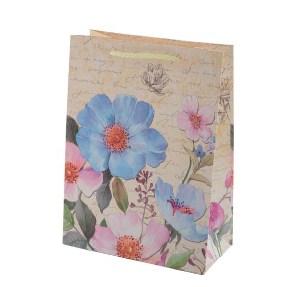 Пакет подарочный (бумага 210г/м2, блок микс 12шт), L18 W8,5 H24 см, 4в.