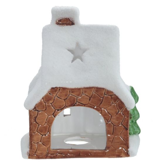 Подсвечник &quot;Домик&quot; (диаметр свечи - 6 см), L13 W8 H16 см, 2в.