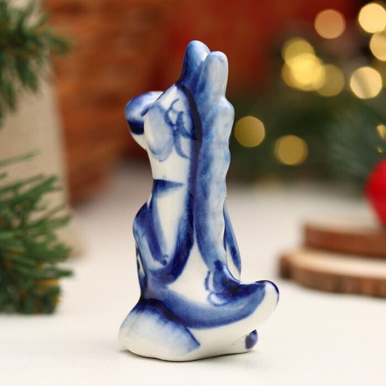 !09 Сувенир (набор 2 штуки) "Дракон Ацелот - девочка", гжель