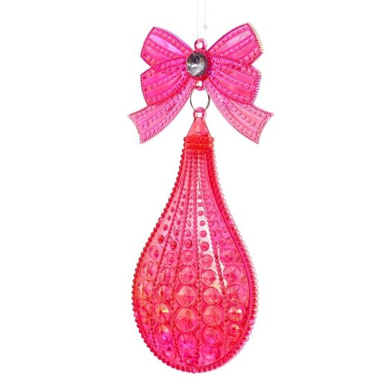 Украшение новогоднее &quot;Капля&quot;,  L8 W1 H17 см, 2в.