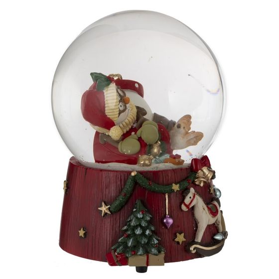 Фигурка декоративная &quot;Снеговик&quot; в стекл шаре (ключ,муз), D 10 см, L10 W10 H14 см