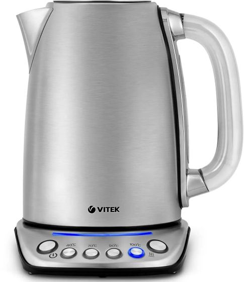 Чайник электрический Vitek VT-7089 1.7л 2200Вт серебристый