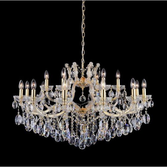 Люстра Crystal Lux, Hollywood 2011/318, E14, 18х60 Вт, 60х95х95 см, цвет золотой