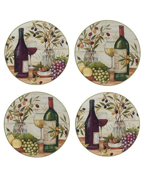 Meadow Brook Vineyard Set of 4 Dinner Plate 10.5&quot;