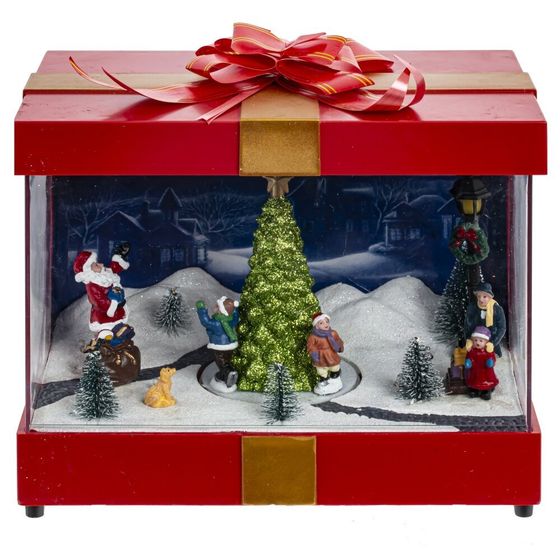 Фигурка декоративная &quot;Рождество&quot; (4 мелодии, подсвет, движ, 3xAA н/п, +USB), L21,5 W14 H19,5 см