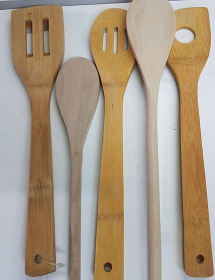 !09 Набор из 3-х предметов - Ложка для перемешивания + Лопатка +Ложка, дерево, +ПОДАРОК 2 ложки