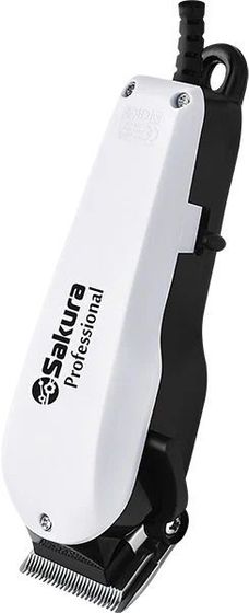 Машинка для стрижки SA-5112W Professiоnal сеть (насадок 2шт) белый/черный
