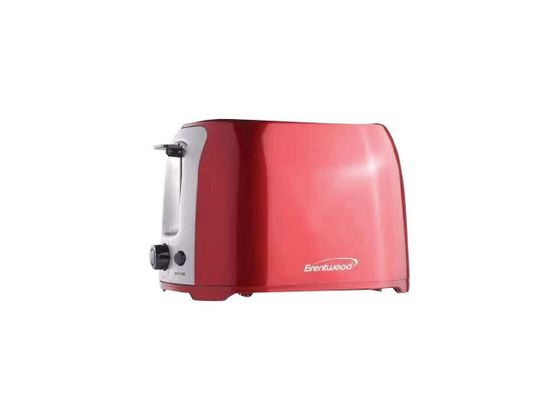 Brentwood TS-292R Красный и нержавеющая сталь Тостер на 2 ломтика с функцией Cool Touch