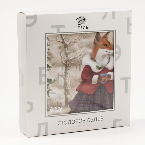 !09 Скатерть &quot;Winter holidays&quot; 150х220 см +/-3см с ГМВО, хлопок 100%