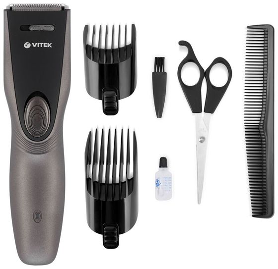 Машинка для стрижки Vitek VT-2568 BK аккум./сеть (насадок 2шт) черный