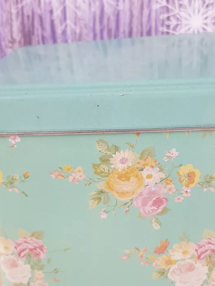 !09 Банка для сыпучих продуктов прямоугольная «Цветы», 0,6 л с крышкой