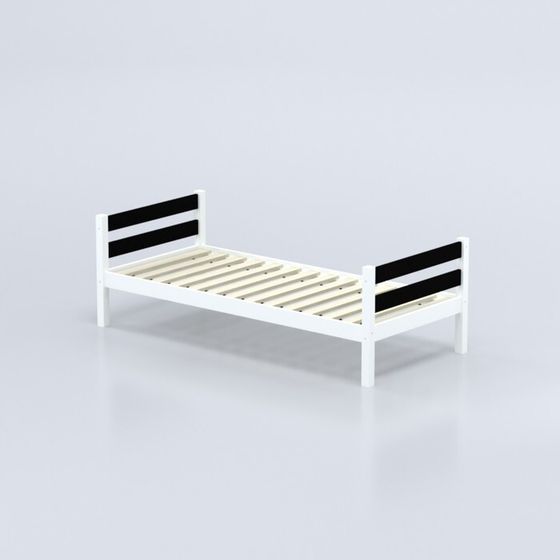 Кровать «Савушка»-01, 1-ярусная, цвет чёрный, 90х200