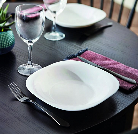 Тарелка суповая КАРИН БЕЛЫЙ 21см