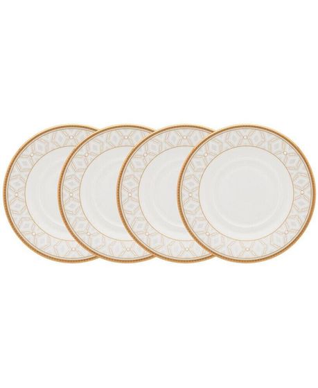 Noble Pearl Set Of 4 Saucers, 6&quot;