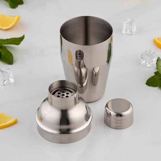 !09 Набор для бара «Биг Джон», 5 предметов: щипцы, стрейнер, ложка, шейкер, джиггер, нержавеющая сталь