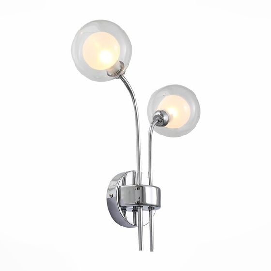 Бра St Luce. SL431.101.02. Dualita. 2х5 Вт, G9, 4000K, 456 Lm, 25х28 см, цвет хром