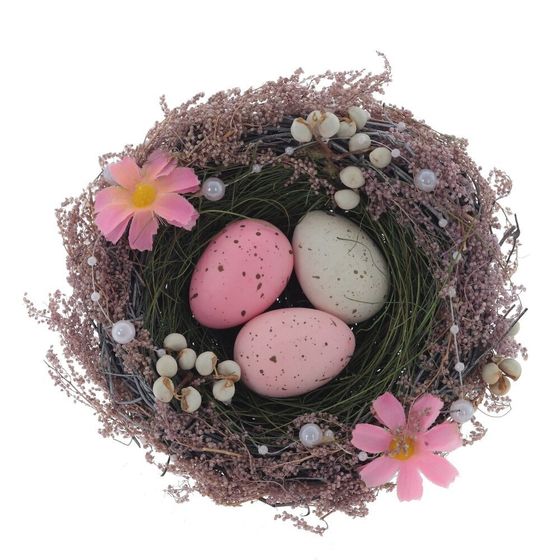 Изделие декоративное &quot;Гнездо пасхальное&quot;, L14 W14 H5 см