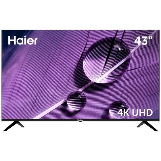 Телевизор Haier SMART TV S1, 43&quot;,  3840x2160, DVB-T/T2/C/S2, HDMI 4, USB 2, Smart TV, чёрный