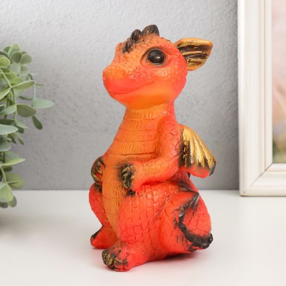!09 Фигурка "Дракончик" 18х10х10 см, цвет оранжевый