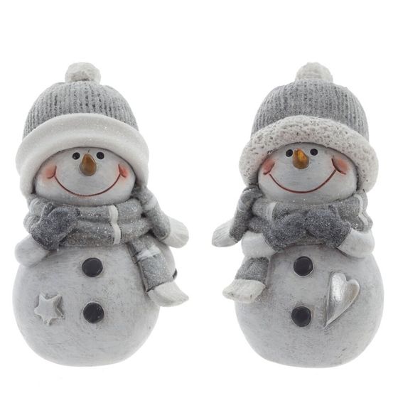 Фигурка декоративная &quot;Снеговик&quot;, L5 W5 H8 см, 2в.