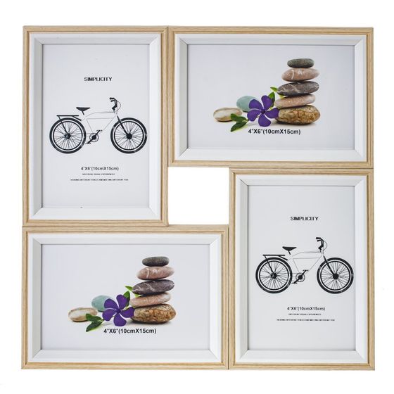 Фоторамка-панно для 4-х фото, L29 W2 H29 см