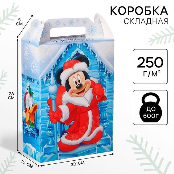 Коробка подарочная складная «С Новым годом!», 20×33×10 см, Микки Маус