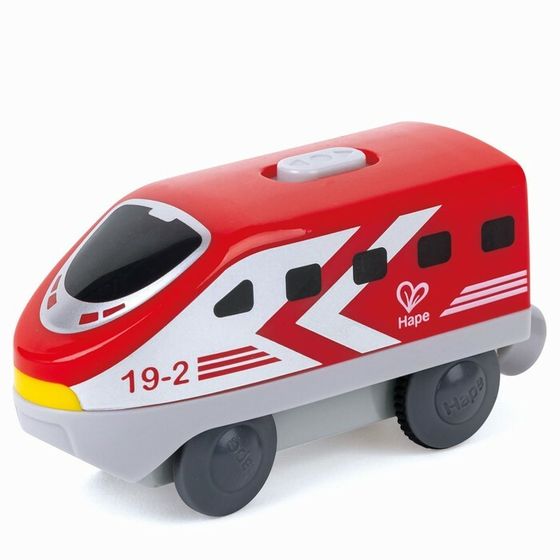 Локомотив Hape «Мой поезд», на батарейках, цвет красный